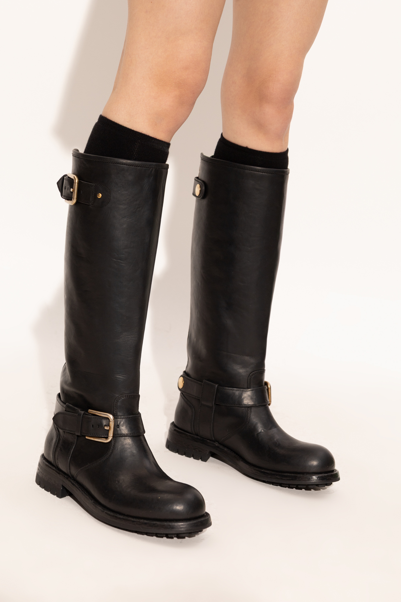 Black Leather boots Dolce & Gabbana - Vitkac Canada
